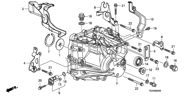 2009 Honda Accord Hanger A, Transmission Diagram for 21220-RPN-000