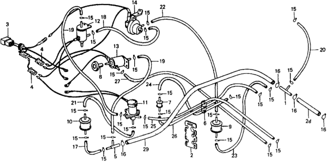 1979 Honda Civic Valve Assy., Ignition Solenoid Diagram for 36160-657-771