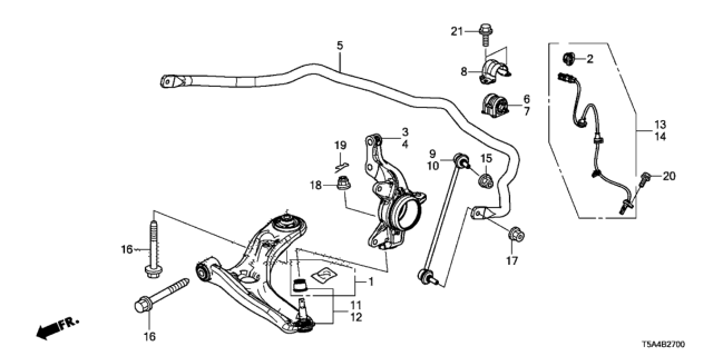 2016 Honda Fit Front Lower Arm Diagram