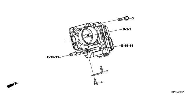 2016 Honda Civic Throttle Body (2.0L) Diagram