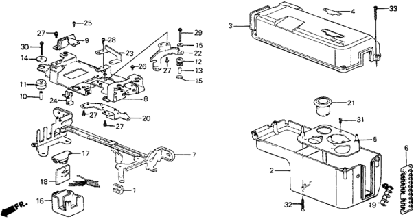 1984 Honda Civic Label, Control Box Diagram for 36022-PE1-711