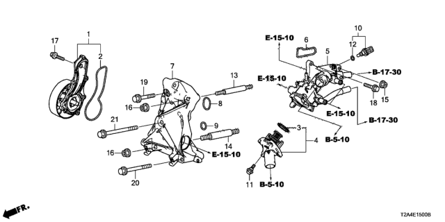 2014 Honda Accord Water Pump (L4) Diagram