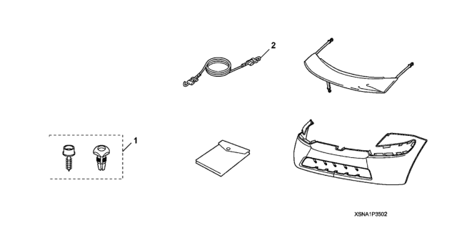 2008 Honda Civic 4 Door MX (HYBRID) KA CVT Nose Mask (Full) Diagram 2