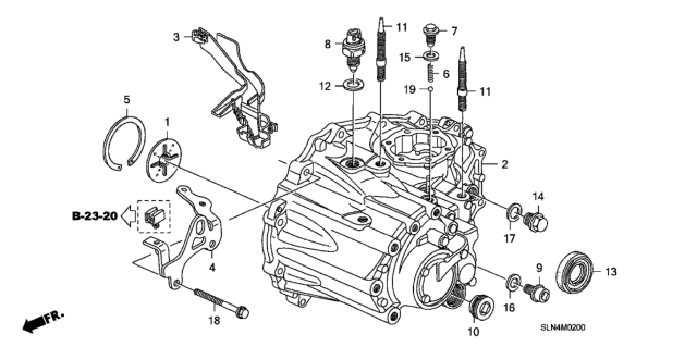 2007 Honda Fit Plate, Oil Gutter Diagram for 21211-PWL-000