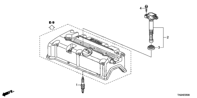 2012 Honda Accord Plug Hole Coil - Plug (L4) Diagram