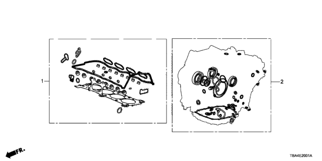 2016 Honda Civic 4 Door LX (HCM ENGINE/6MT) KA 6MT Gasket Kit (2.0L) Diagram