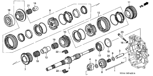 2005 Honda S2000 2 Door S2000 KA 6MT MT Mainshaft Diagram