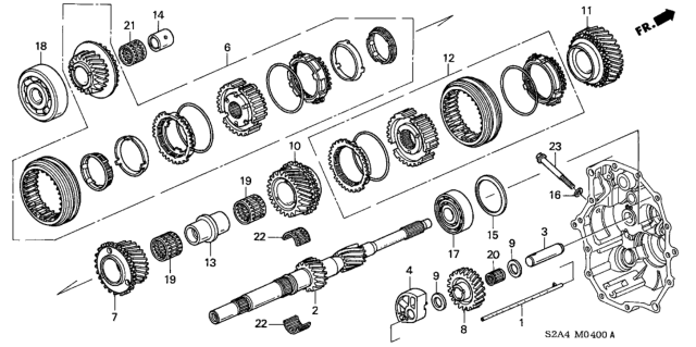 2003 Honda S2000 Washer, Spring (64MM) Diagram for 23927-PCY-000