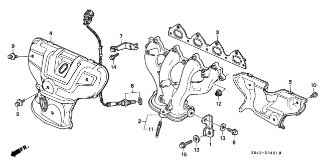 1993 Honda Civic Sensor, Oxygen Diagram for 36531-P28-A01