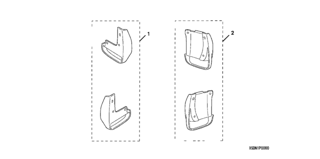 2006 Honda Accord 2 Door EX (V6) KA 6MT Splash Guard Diagram