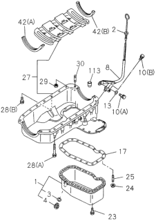 1994 Honda Passport Oil Pan - Oil Dipstick Diagram