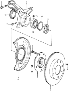 1983 Honda Accord Dust Seal A, FR. Bearing (Arai) Diagram for 91250-SA2-023