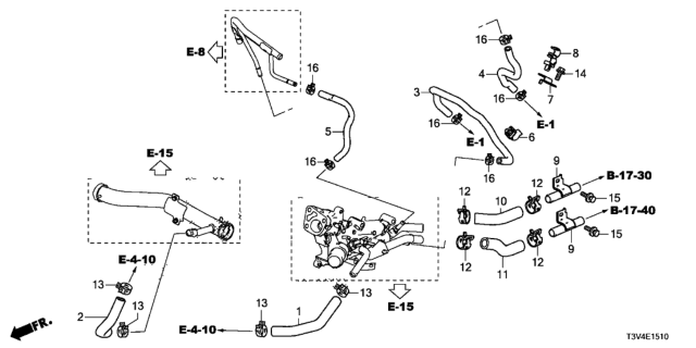 2014 Honda Accord Water Hose Diagram