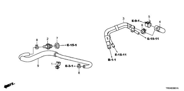 2012 Honda Civic PCV Tube (2.4L) Diagram