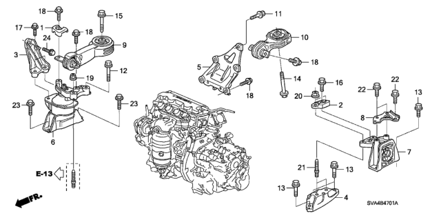 2006 Honda Civic Bolt, Flange (12X97) Diagram for 90166-SNA-A00