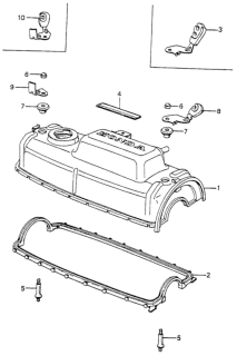 1982 Honda Civic 4 Door ** (1500) KH HMT Cylinder Head Cover Diagram
