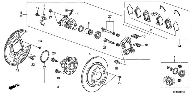 2012 Honda Accord Rear Brake Diagram