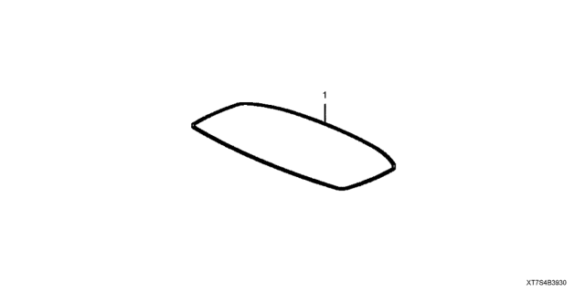 2021 Honda HR-V 5 Door EX (2WD) KA CVT Rear Cargo Cover (Black) Diagram