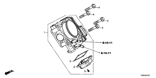 2013 Honda Civic Throttle Body (2.4L) Diagram