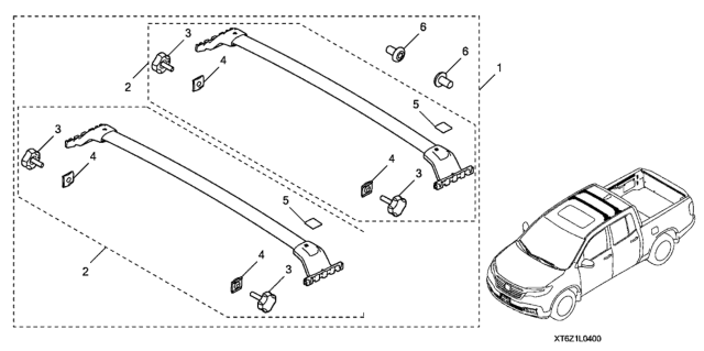 2019 Honda Ridgeline Screw, Thmbwhl M6 Diagram for 08L04-SZA-10032