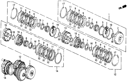 1987 Honda Civic Clutch Assy., Second Diagram for 22600-PH0-854