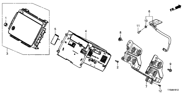 2019 Honda HR-V AUDIO UNIT ASSY., BASE (DENSO TEN) Diagram for 39171-T7A-A11