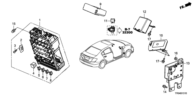 2012 Honda Civic Control Unit (Cabin) Diagram 1