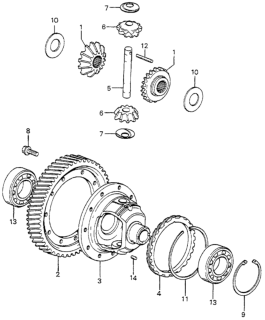 1983 Honda Accord 3 Door LX KH HMT HMT Differential Gear Diagram