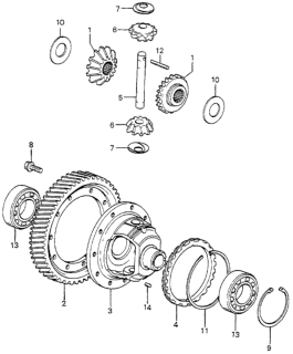 1983 Honda Accord HMT Differential Gear Diagram