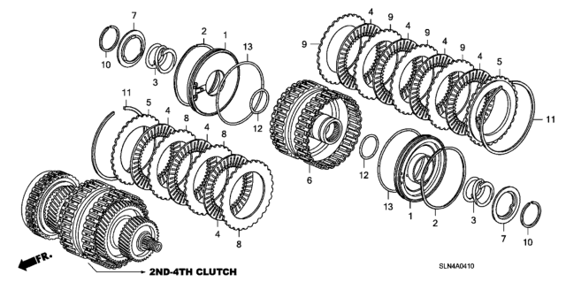 2007 Honda Fit Plate, Clutch End (9) (2.9MM) Diagram for 22559-RPC-004