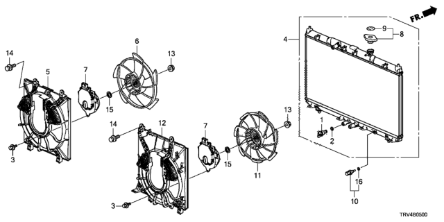 2019 Honda Clarity Electric Radiator Diagram