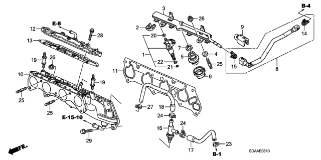 2007 Honda Accord Fuel Injector (L4) Diagram