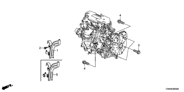 2017 Honda Accord Hybrid Water Passage Stay Diagram