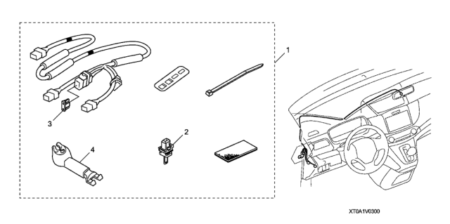 2015 Honda CR-V 5 Door LX (AWD) KA CVT Auto Day & Night Mirror Attachment Diagram