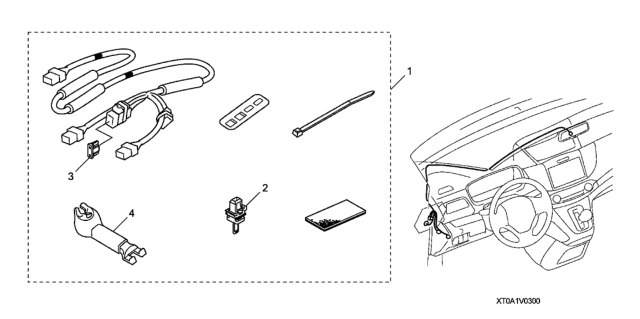 2014 Honda CR-V Auto Day & Night Mirror Attachment Diagram