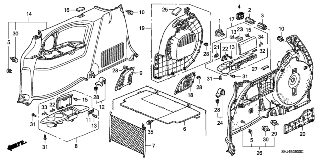 2010 Honda Odyssey Side Lining Diagram