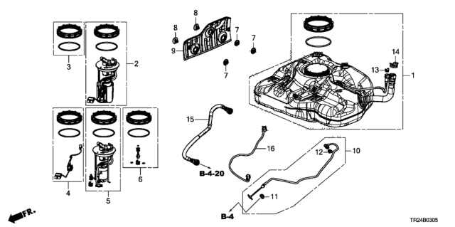 2014 Honda Civic Fuel Tank Diagram