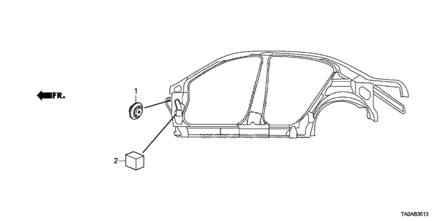 2012 Honda Accord Grommet (Side) Diagram