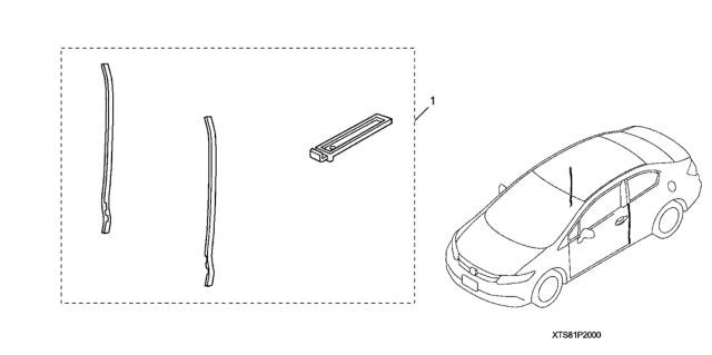 2014 Honda Civic Door Edge Guard Diagram