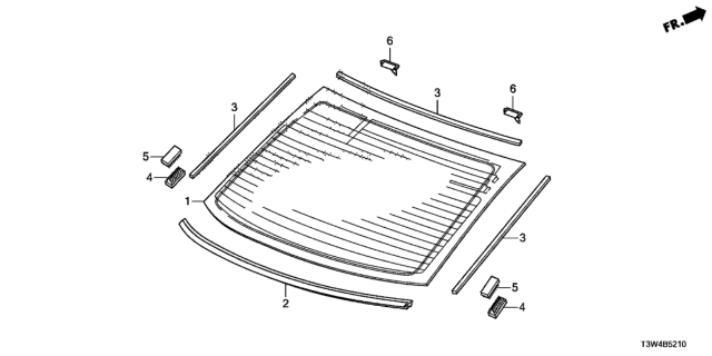 2015 Honda Accord Hybrid Rear Windshield Diagram