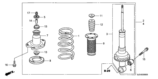 2008 Honda Ridgeline Rear Shock Absorber Diagram