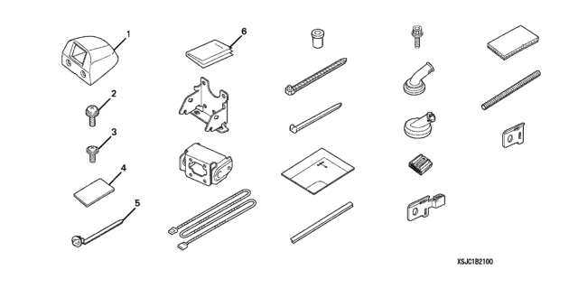 2008 Honda Ridgeline Hardware Kit Diagram for 08B21-SJC-100R1