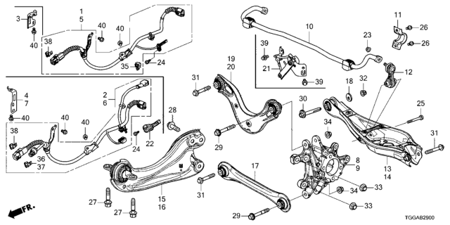 2021 Honda Civic Rear Knuckle Diagram