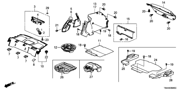 2017 Honda Civic Tool Box Assy(Tmp Diagram for 84545-TBA-A10