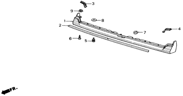 1989 Honda Accord Front Grille Diagram