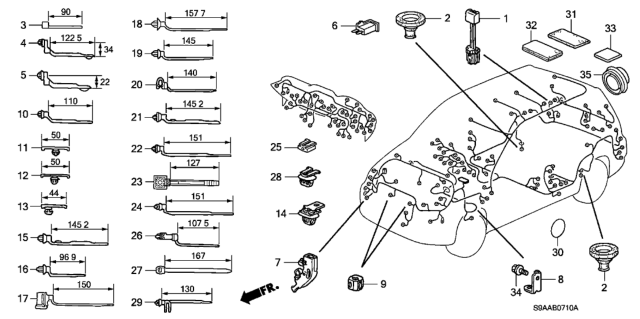 2006 Honda CR-V Harness Band - Bracket Diagram