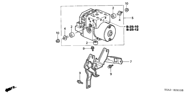 2002 Honda Civic ABS Modulator Diagram