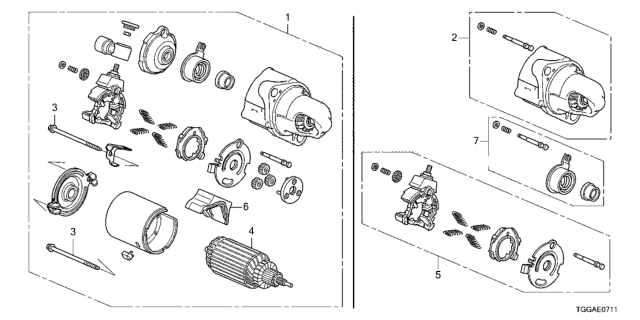 2021 Honda Civic Starter Motor Assembly (Sm-75010) (Mitsuba) Diagram for 31200-RPY-G02