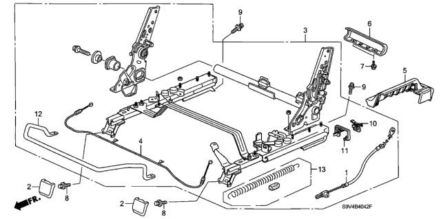 2007 Honda Pilot Cover, Center Belt *NH1L* (Iso-Fix) (BLACK) Diagram for 82367-S9V-A01ZA