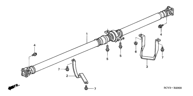 2005 Honda Element Protector, Propeller Shaft (No.1) Diagram for 40540-SCW-A00